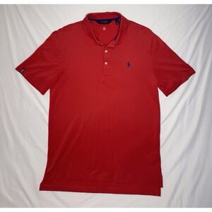 Polo Golf Ralph Lauren Wicking Performance Red Short Sleeve‎ Mens Medium